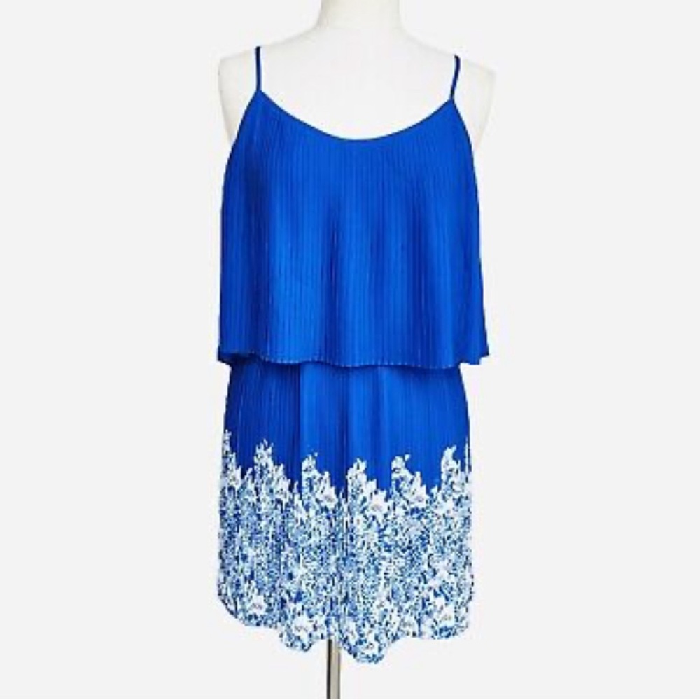 Devlin Blue Pleated Dress
